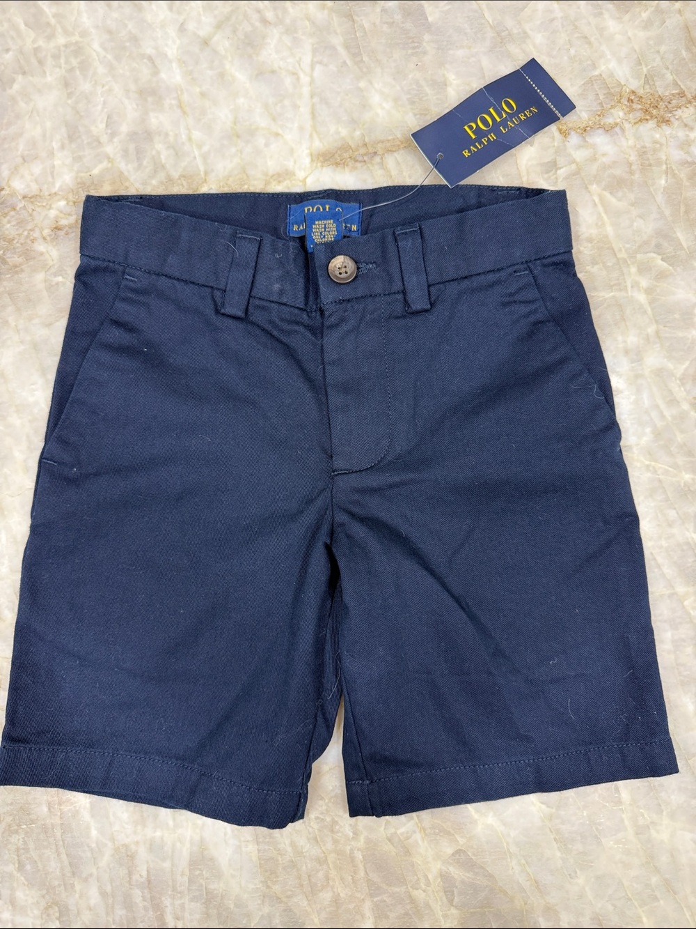Ralph Lauren Navy Flat Front Men's Shorts